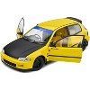 1991 Honda Civic (EG6) RHD (Right Hand Drive) "Spoon Version" Yellow Carnival with Black Hood 1/18 Diecast Model Car by Solido - 2 of 4