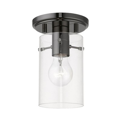 Livex Lighting Munich 1 - Light Flush Mount in  Black Chrome