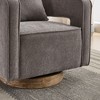 PAGED Swivel Accent Chair Modern Comfy Sofa Chair with Weathered Base, Open Back Barrel Chair for Living Room - 4 of 4