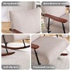 CAVINAS Mid-Century Rocking Chair with Walnut Wood Arms, Upholstered Lounge Accent Chair with Metal Frame and Support Foam - 3 of 4