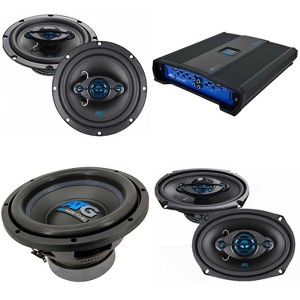 ATG Audio Class A/B Amplifier with 10" Subwoofer Plus Front and Rear Speakers - 1 of 4