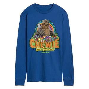 Men's - Star Wars - Retro Chewy Long Sleeve Graphic T-Shirt - 1 of 3