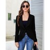 Clearlove Women's Casual Long Sleeve Ruffled Front Office Cardigan Blazer Work Office Cardigan Suit Jackets - 4 of 4