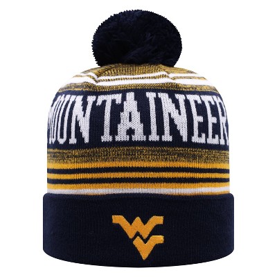 NCAA West Virginia Mountaineers Men's Rupture Knit Cuffed Beanie with Pom