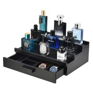 Unique Bargains Wood Velvet Lining Hidden Compartment Perfume Display Organizer - 1 of 4