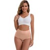 INSPIRE CHIC Women's High-Waisted Cotton Underwear Full-Coverage Airy Strong Elasticity Briefs 3 Packs - 4 of 4