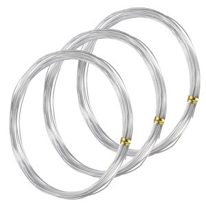 Unique Bargains Aluminum Flexible Bonsai Training Wire 3 Rolls 49.2 Feet - 1 of 3