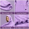 Tirrinia Fleece Blanket Hoodie Sweatshirt for Womens, Oversized Wearable Blanket Pullover with Hooded, One Size, Gift for Her - 3 of 4