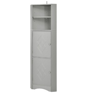 Ridstar 61.02 in. H Gray Bathroom Storage Cabinet with with Doors and Adjustable Shelves - 1 of 4