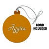 UC Davis Secondary Logo Wood Christmas Tree Holiday Ornament - 2 of 4