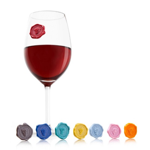 Wine & Grapes Wine Charms, Set of 6
