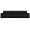 vidaXL Sofa Bed Black 100% polyester, wood, plastic, foam Large - 3 of 4