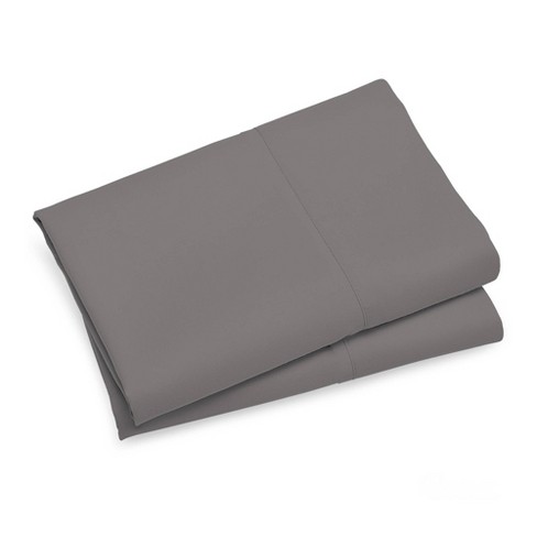 Standard Organic Cotton Percale Pillowcase Set Light Gray - Purity