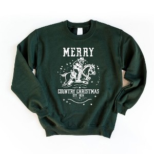 Simply Sage Market Women's Graphic Sweatshirt  Merry Country Christmas - 1 of 2