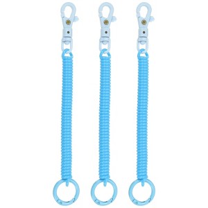 Unique Bargains Retractable Coil Springs Keychain 3 Pcs - 1 of 4