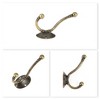 Unique Bargains Vintage Clothes Hooks 3.98"x1.34"x2.64" Bronze Tone 4 Pcs - 3 of 4