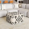 Zuo Lizardo Ottoman Beige & Black - 2 of 4