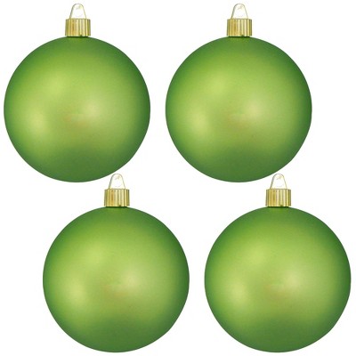 Christmas by Krebs 4ct Krypton Green Shatterproof Christmas Ball Ornaments 4" (100mm)