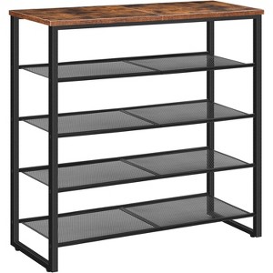 Hoobro Shoe Rack 5 Tier Shoe Storage Unit Organizer Shelf for 16 to 20 ...
