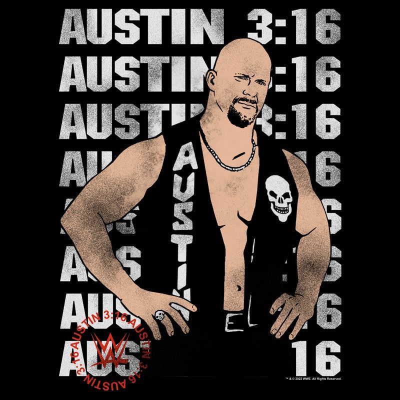 Men's WWE Stone Cold Steve Austin 3:16 Animated T-Shirt, 2 of 6