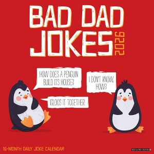 Willow Creek Press 12"x12" 2026 Bad Dad Jokes Wall Calendar - 1 of 4