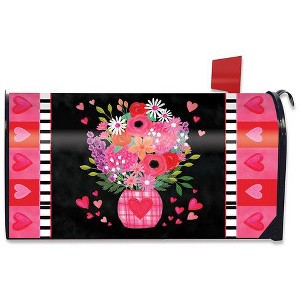 Hearts and Flowers Valentine's Mailbox Cover  - Standard Size - Briarwood Lane - 1 of 2