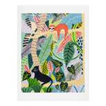 Ambers Textiles Jungle Sloth and Panther Wall Art Print Green - society6