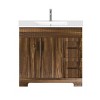 EROMMY 36" Single Bathroom Vanity With Ceramic Top And Faucet, Bathroom Vanity With Drawers And Cabinet - 2 of 4