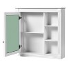Bathroom Medicine Cabinet with Mirror, Wall Mounted Mirror Cabinet with Storage Organizer, Over the Toilet Storage White Storage Cabinet for Bathroom - 4 of 4