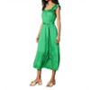 Women's Crinkled Ruffled Shoulder Midi Dress - current air - 2 of 4