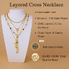 4-Piece Cross Necklace Set for Women, Bohemian Bead & Pearl Y-Pendant Layered Collection - 4 of 4