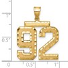 Black Bow Jewelry 14k Yellow Gold, Varsity Collection, Large D/C Pendant Number 92 - 2 of 3