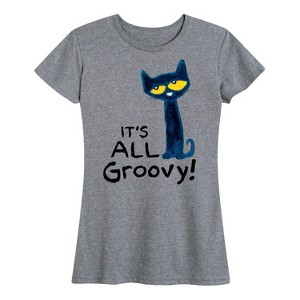 Women's - Pete The Cat - It's All Groovy Short Sleeve Graphic T-Shirt - 1 of 4