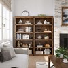 5 Tier Bookcase, Farmhouse Book Shelf with Storage, 71" Book Case Wooden 5 Shelf Bookcase for Home Office, Living Room-Vintage - 2 of 4