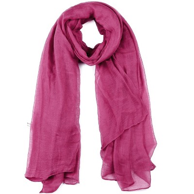 Allegra K Women Men Soft Lightweight With Solid Color Shawl Long ...