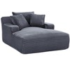 Cloudline Oversized Chaise Lounge Chair in Soft Corduroy, Modern Comfy Couch,Sleeper Sofabed for Living Room, Bedroom, No Assembly Required, Grey - 4 of 4