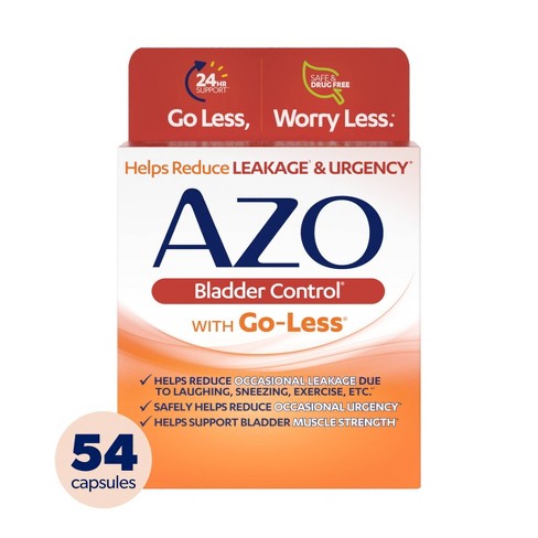 Azo Bladder Control With Go-less, Helps Reduce Occasional Urgency - 54ct :  Target