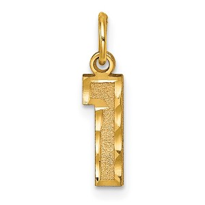 Black Bow Jewelry 14k Yellow Gold, Varsity Collection, Small D/C Pendant Number 1 - 1 of 4