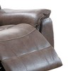 Royal Hampton Fabric Manual Recliner Chair with Pillow Top Arms, Brown - 3 of 4