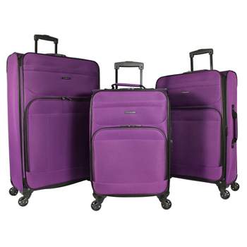 Rolite Explorer 3-piece Expandable Spinner Luggage Set - Purple : Target