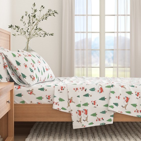 QUEEN Christmas 100% cotton flannel sheets high quality