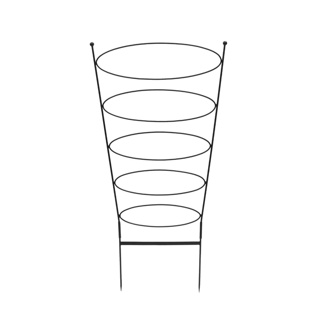 ACHLA Designs 60.75"Black Powder Coated Oval Wrought Iron Trellis