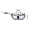 J&V TEXTILES 9.5" Stainless Steel Fry Pan with Lid - 3 of 3