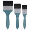 Mimik Professional Watercolor Brushes - Mottler Set of 3  - Synthetic Squirrel Hair - Natural Bristle Artist Brushes for Watercolors, Gouache & - 3 of 4
