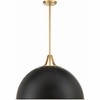 Crystorama Lighting Soto 3 - Light Pendant in  Matte Black/Antique Gold - 3 of 4