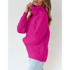 Womens Pullover Turtleneck Sweater Ribbed Knit Sweater Long Sleeve Chunky Sweater Loose Fit Knitwear Pullover Jumper Tops - 4 of 4