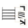 FONTOI 4 Tiers Shoe Rack with Built-in Handle, Stackable Storage Organizer for Bedroom Entryway Hallway, 35.6"*33.27"*12" - 4 of 4