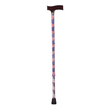 Brazos Twisted Wood Grain Wood T-Handle Cane 37 Inch Height 