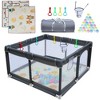 Baby and Toddler Playpen, Removable Safety Fence with Basketball Stand, Travel Bag, Foldable Play Mat, Ocean Ball, Indoor and Outdoor Handrails - 3 of 4