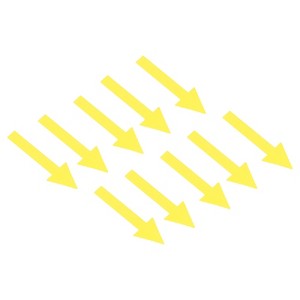 Unique Bargains Directional Sign PVC Adhesive Removable Arrow Stickers 6 Sheet - 1 of 4